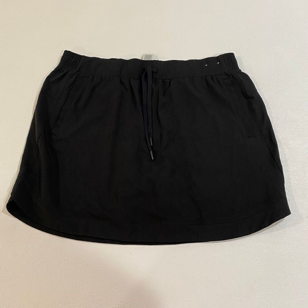 RBX Black Drawstring Athletic Skort Size Large L | Activewear Golf Tennis Skirt